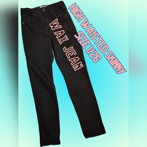 Black Wax High Waisted Skinny Jeans size 1 / 25